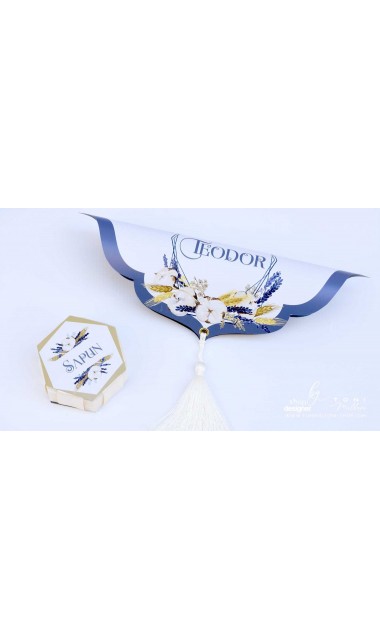 Trusou de botez traditional cu lavanda bumbac si spice de grau 20
